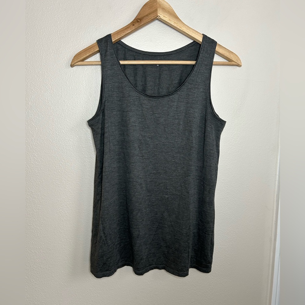 Eileen Fisher Silk Blend Grey Tank Top Sleeveless Like New Super Soft Size XS